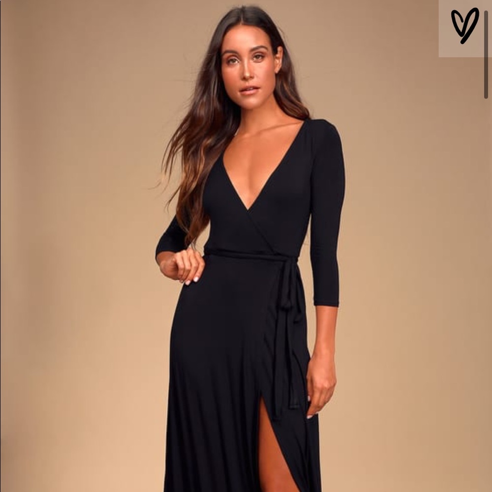 COPY - Elegant black wrap maxi in EUC!